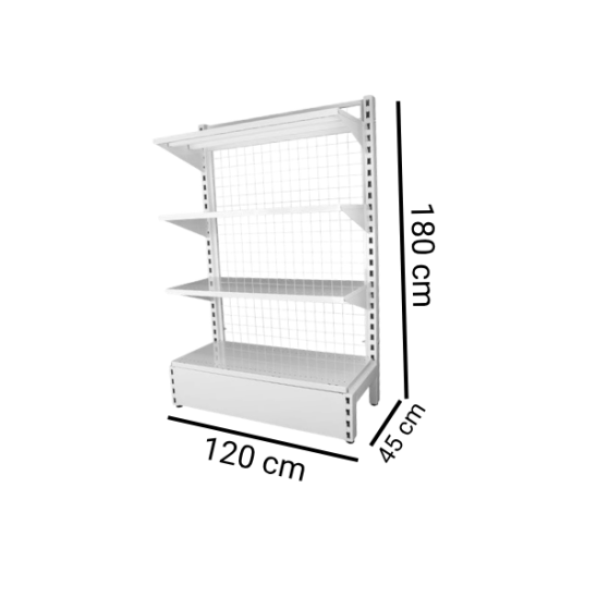 Estante Gondola Pared 4 Niveles 120*45*180 cm
