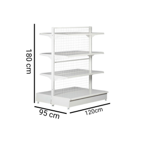 Estante Gondola Pasillo 4 Niveles 120*95*180 cm