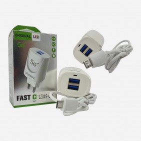 Set Cubo Y Cable 2A V8 Con Luz