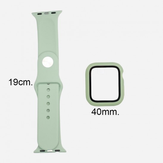 Set Banda Silicon Y Protector Reloj Inteligente / Smart Watch 40mm