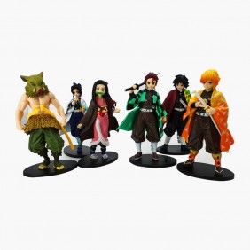 Set Munecos Demon Slayer 15cm 6PCS