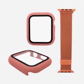 Set Banda Metalico y Protector Reloj Inteligente / Smart Watch 42/44/45 mm