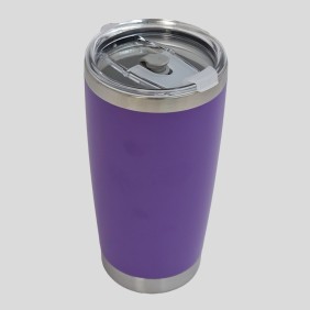 Vaso Termo Acero Con Tapa 500ml Morado