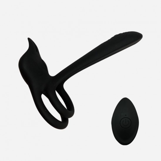 Vibrador Anillos Mutuo Placer 14cm Recargable con Control Vibrador Anillos Mutuo Placer 14cm Recargable con Control