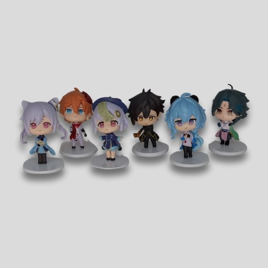 Set 6 Figuras Genshin Impact Chibi 8cm YS1
