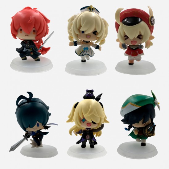 Set 6 Figuras Genshin Impact Chibi 8cm YS2