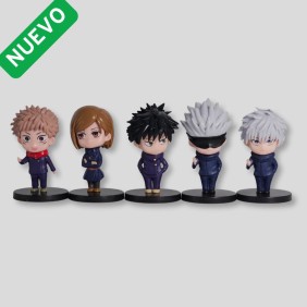 Set 5 Figuras Jujutsu Chibi Kaisen 9cm