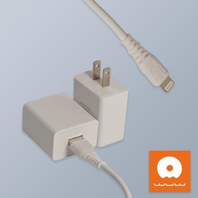 Set Cubo USB Y Cable Lightning 3.5A T66 WUW