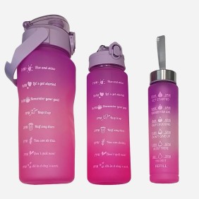 Botella Motivacional 3 Piezas