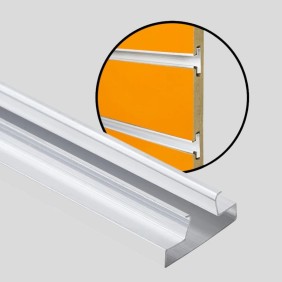 Refuerzo Tabla Ranurada Franja Aluminio 2.44m x 1cm