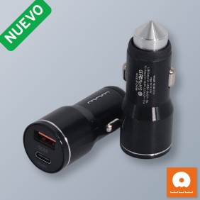 Cargador Carro 2 Salidas USB QC3.0 Y Tipo C PD20W C179 WUW