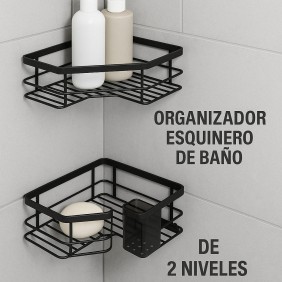 Organizador Metal Para Ducha 2 Niveles