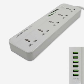 Regleta 5 Salidas 6 USB A LDNIO