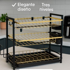 Escurridor Metal De Vajilla 3 Niveles 42*25*50 cm MYZ-223