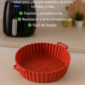 Bandeja De Silicon Redondo Para Freidora De Aire 20x16cm