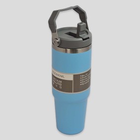 Vaso Termo Acero Tapa Celeste 890ml