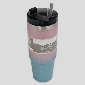 Vaso Termo Acero Pajilla Escarcha 890ml