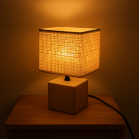 Lampara De Mesa Cubo 110V