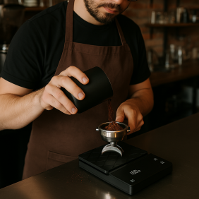 Bascula Digital Con Timer Para Baristas De Baterias