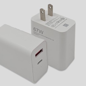 Set Cubo 2 Salidas USB  Y Tipo C 67W Y Cable USB A Tipo C 1M