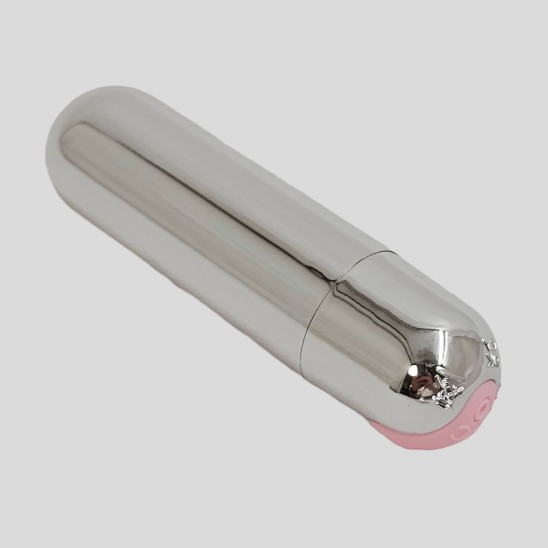 Vibra Mini Bala 10 Modos Recargable Espiga Vibra Mini Bala 10 Modos Recargable Espiga