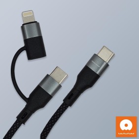 Cable 2 En 1 De Datos Tipo C A Lightning 66W X194 WUW