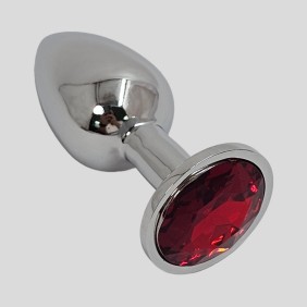 Plug Metal Gema Rojo Pequeño