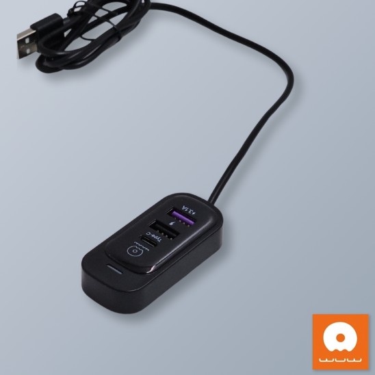 Adaptador Hub USB A 2 USB Y 1 Tipo C C245 WUW