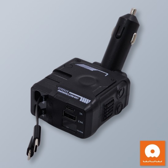 Cargador Carro 2 Salidas USB Y Tipo C Con 2 Cable Tipo C Lightning 36W C236 WUW