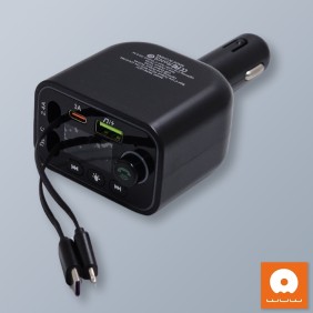 Receptor Carro BTH FM Cable Tipo C Y Lightning PD25W C237 WUW