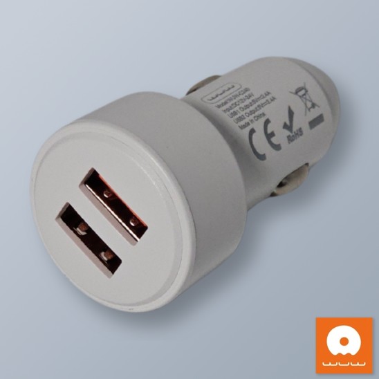 Cargador Carro 2 USB 2.4A C240 WUW