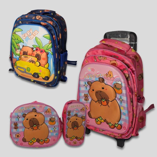 Mochila Con Rueda de 3PCS Capibara