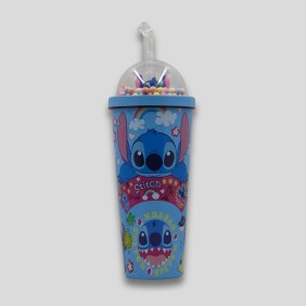 Vaso Tapa Bolitas Stitch 720 ML