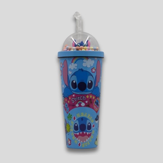 Vaso Tapa Bolitas Stitch 720 ML