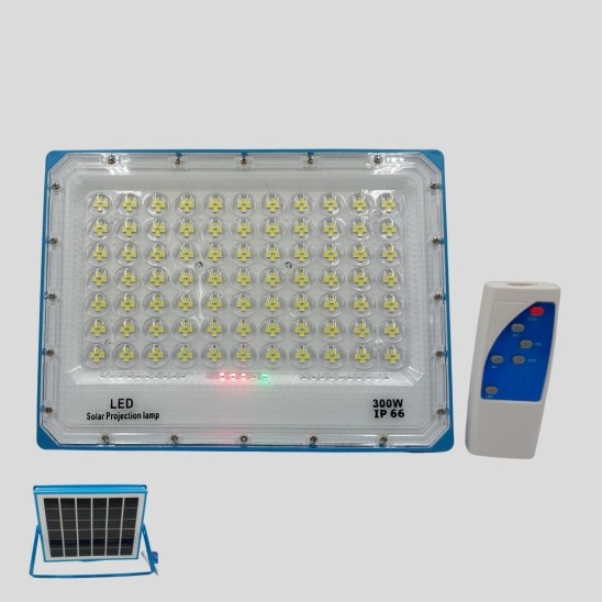 Lampara Reflector Solar 300W Con Panel