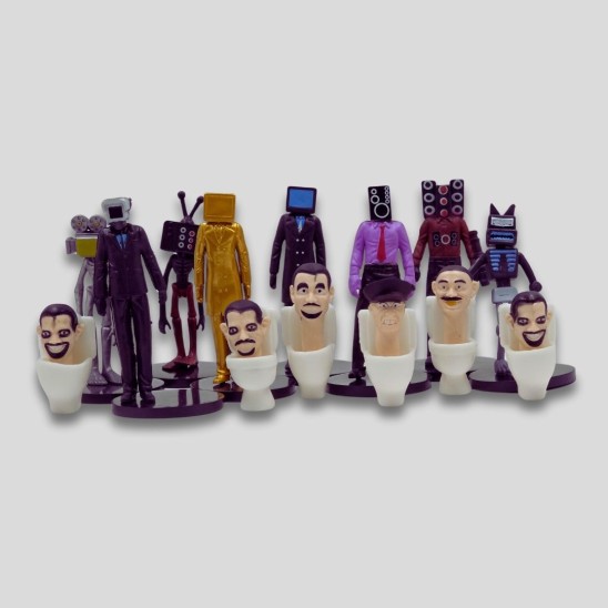 Set Figuras Toilet 10cm 15PCS