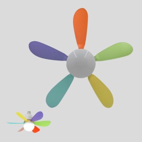 Foco Ventilador Colorido 42cm