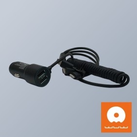 Cargador Carro 2 USB 3 Salidas 18W C285