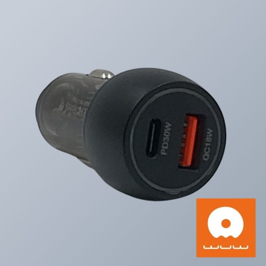 Cargador Carro USB Y Tipo C PD30W C282