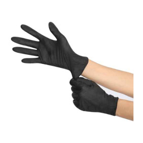 Guantes Nitrilo Negro Grande 100pcs